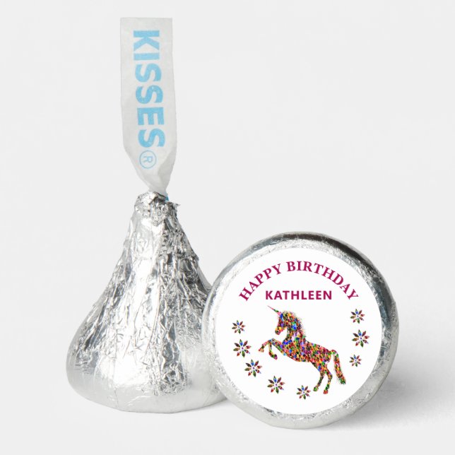 Magical Unicorn Birthday Mystical Glitter Hershey®'s Kisses® (Front)