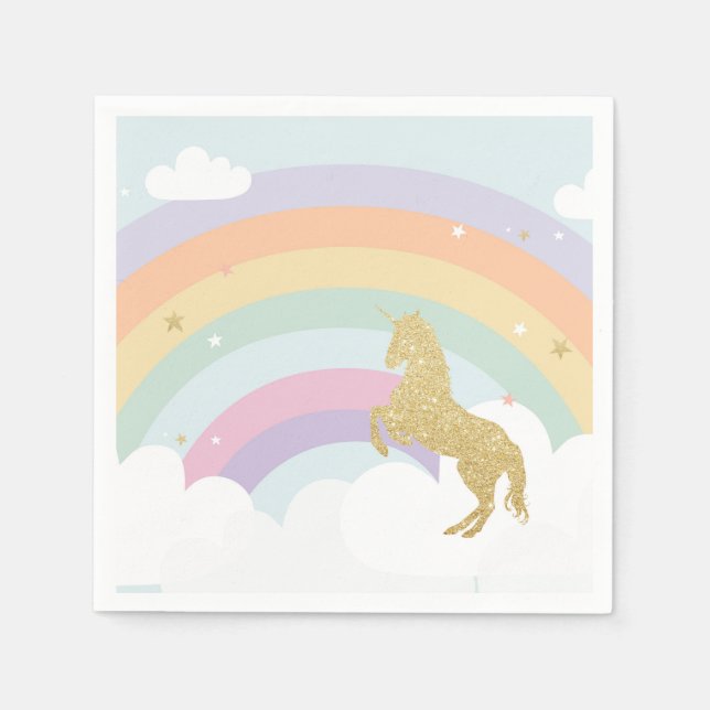 Magical Unicorn Birthday Napkins (Front)