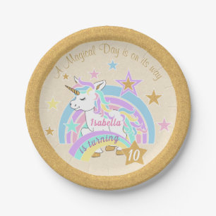 Magical Unicorn Birthday Paper Plates