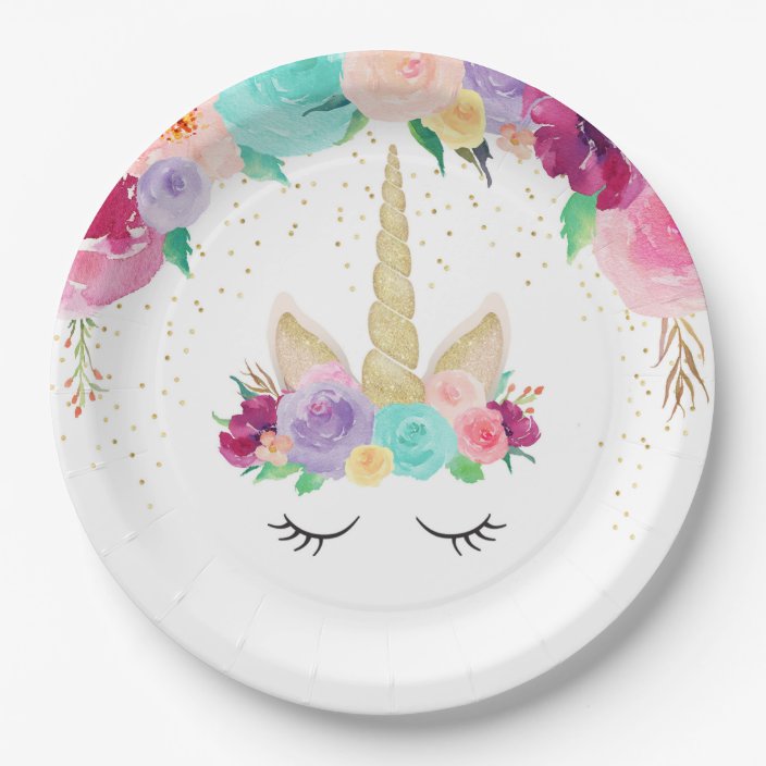 girl baby shower plates