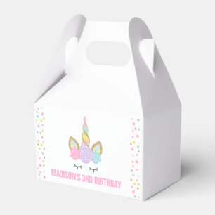 Magical Unicorn Birthday Party Favor Box. Boxes