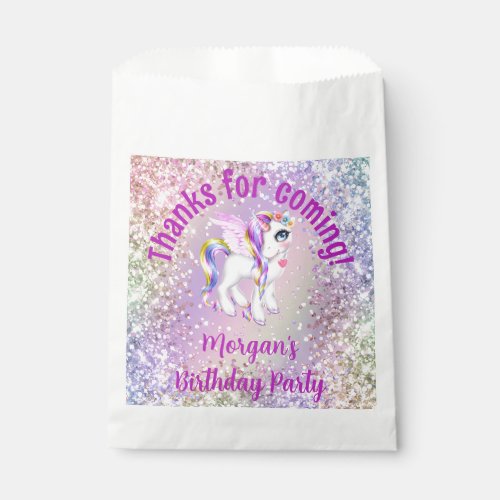 Magical Unicorn Birthday Party  Favors Favor Bag