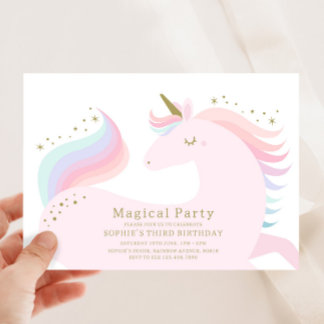 Magical Unicorn Birthday Party Invitation