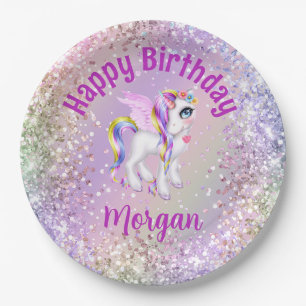 Magical Unicorn Birthday Party Paper Plates