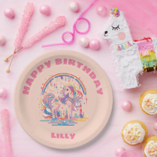 Magical Unicorn Birthday Party Paper Plates