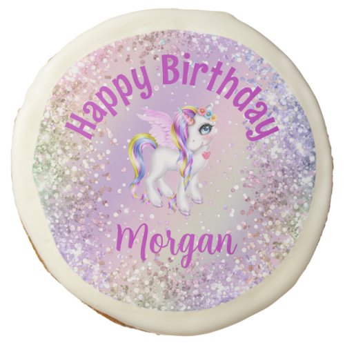 Magical Unicorn Birthday Party Sugar Cookie