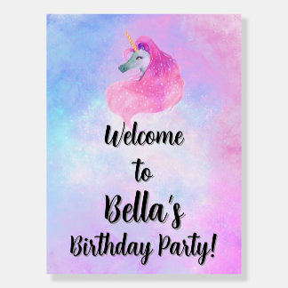 Magical Unicorn Birthday Party Welcome Sign