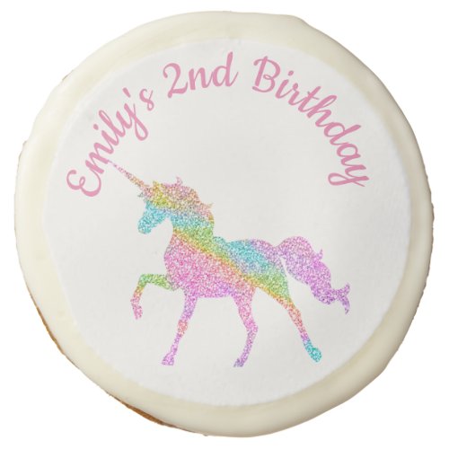 Magical Unicorn Birthday Personalized Sugar Cookie