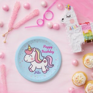 Magical Unicorn Birthday Plate