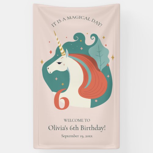 Magical Unicorn Birthday Welcome Banner