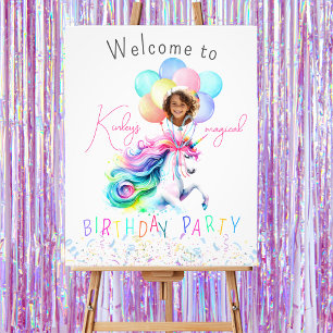 Magical Unicorn Birthday Welcome Sign