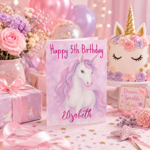Magical Unicorn Birthday Wishes  Card