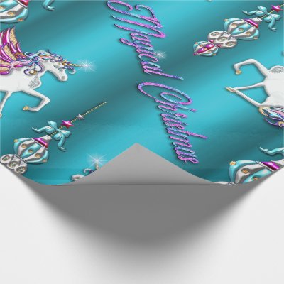 Magical Unicorn Blue Christmas