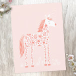 Magical Unicorn Blush Pink Postcard<br><div class="desc">Cute magical unicorn blush pink design.  Original art by Nic Squirrell.</div>