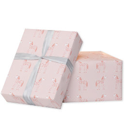 Magical Unicorn Blush Pink Wrapping Paper