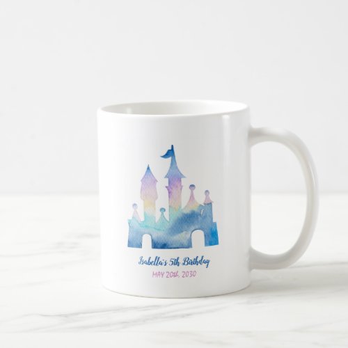 Magical Unicorn Castle Rainbow 5th Birthday Coffee Mug