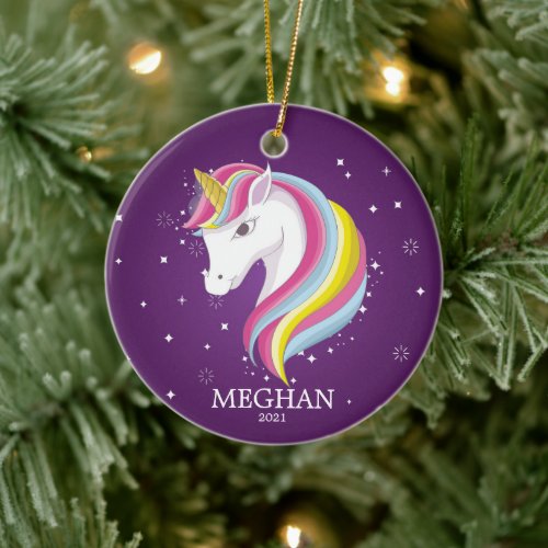 Magical Unicorn Christmas Ornament