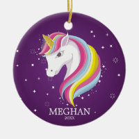 Magical Unicorn Christmas Ornament