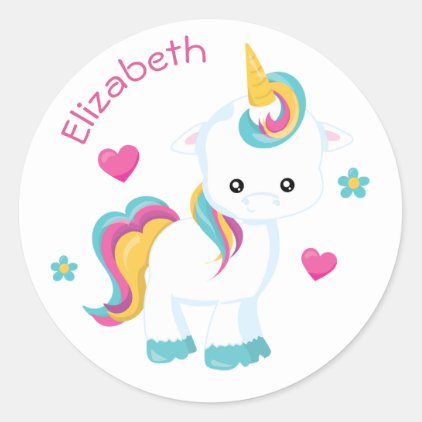 Magical Unicorn Classic Round Sticker