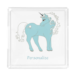 Magical Unicorn Cute & Adorable with Star Acrylic Tray