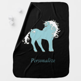 Magical Unicorn Cute & Adorable with Star Baby Blanket