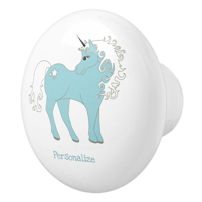 Magical Unicorn Cute & Adorable with Star Ceramic Knob (Right)