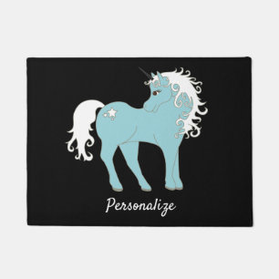 Magical Unicorn Cute & Adorable with Star Doormat