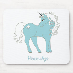 Magical Unicorn Cute & Adorable with Star Mouse Pad