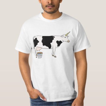 Magical Unicorn Dairy Milk Cow T-shirt by The_Shirt_Yurt at Zazzle