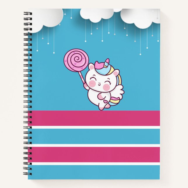 Magical unicorn design  notebook (Front)