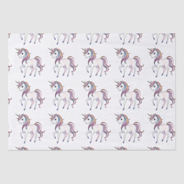 Magical Unicorn Dreams - Whimsical Fantasy Design Tissue Paper (Front)