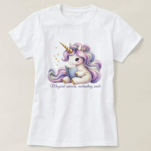 Magical unicorn enchanting smile T_Shirt