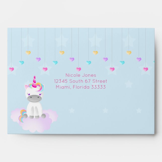 Magical Unicorn Envelope (Front)