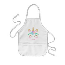 Magical Unicorn 🦄 Face Kids' Apron Magical Unicorn 🦄 Face Kids' Apron