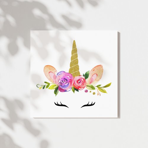 Magical Unicorn Fairy Tale Girl Nursery Pink Canvas Print