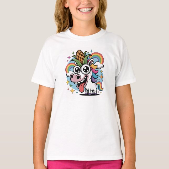 Magical Unicorn - Fantastically Corny Creature T-Shirt (Front)
