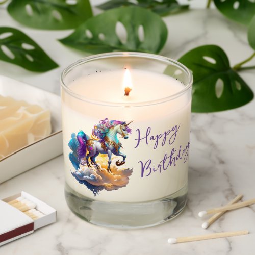 Magical Unicorn Fantasy clouds romance birthday Scented Candle