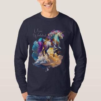 Magical Unicorn Fantasy clouds romance birthday  T-Shirt