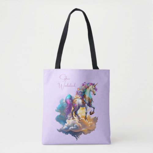 Magical Unicorn Fantasy clouds romance birthday  Tote Bag