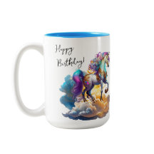 Magical Unicorn Fantasy clouds romance birthday