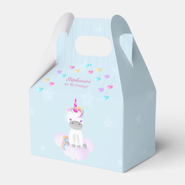 Magical Unicorn Favor Boxes (Front Side)