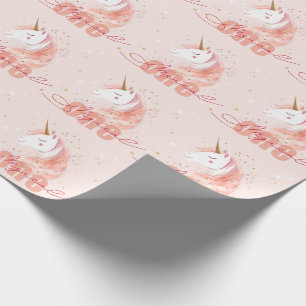 Magical Unicorn First Birthday Wrapping Paper