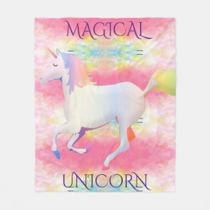 MAGICAL UNICORN fleece blanket.