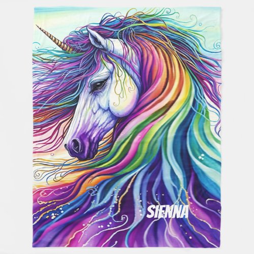 Magical Unicorn fleece blanket