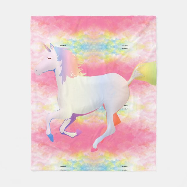 MAGICAL UNICORN  fleece blanket. Blanket (Front)