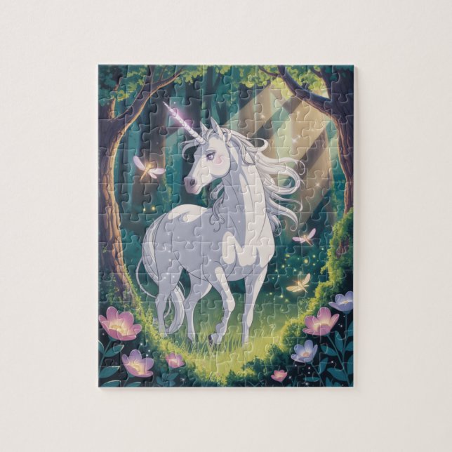 Magical unicorn forest jigsaw puzzle (Vertical)