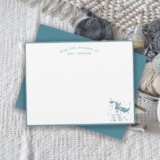 Magical Unicorn From the Nursery of Baby Note Card