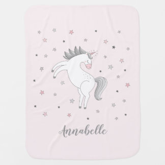 Magical Unicorn Girl Baby Blanket