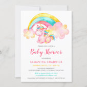 Magical Unicorn Girl Baby Shower Invitation (Front)
