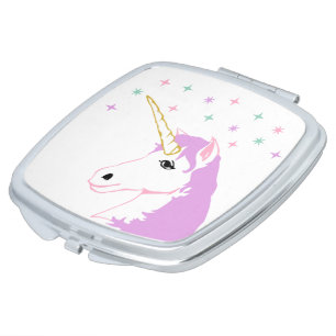 Magical Unicorn Girls Birthday Compact Mirror